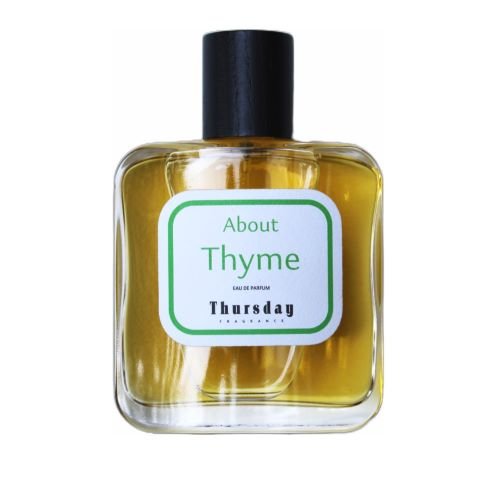Bottle of About Thyme fragrance by Thursday Fragrances