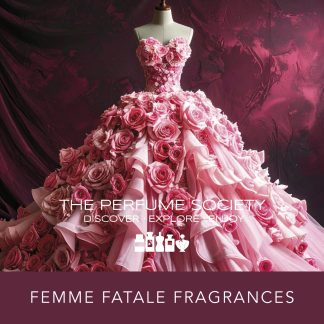 Pink dress covered in roses on dark pink background